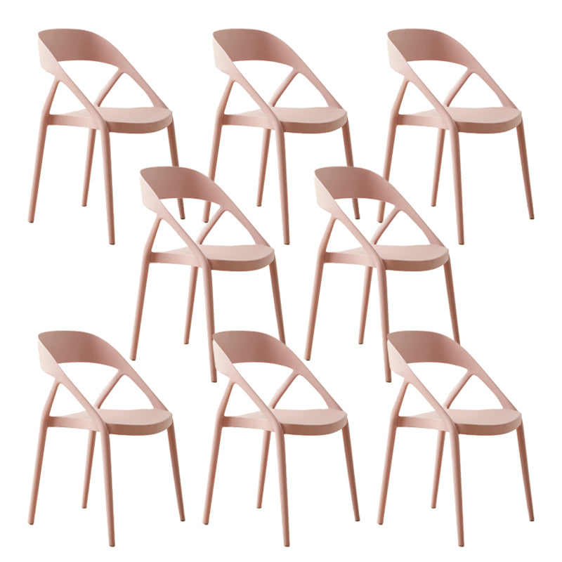 Home Side Chair Plastic Dining Armless Stacking Side Kitchen Chair