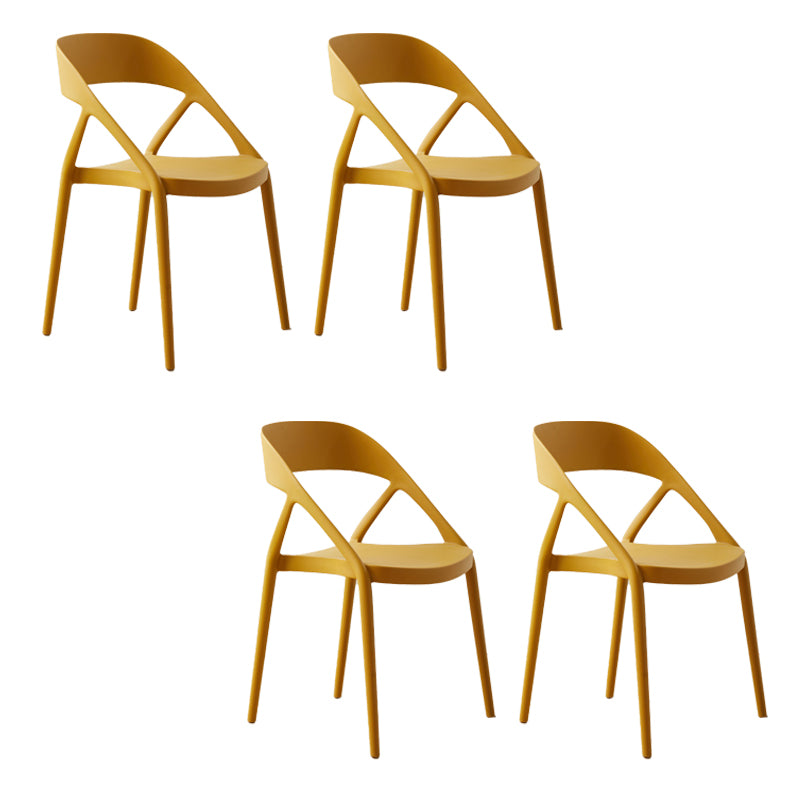 Home Side Chair Plastic Dining Armless Stacking Side Kitchen Chair