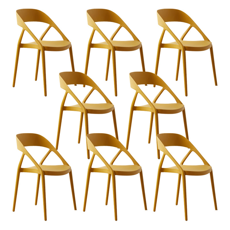 Home Side Chair Plastic Dining Armless Stacking Side Kitchen Chair