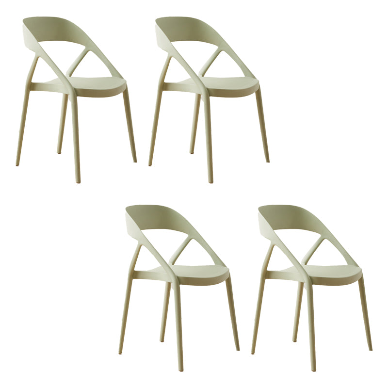 Home Side Chair Plastic Dining Armless Stacking Side Kitchen Chair