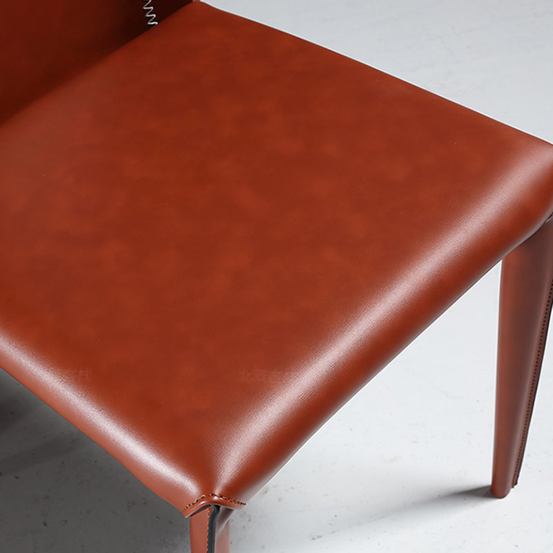 Indoor Wingback Parsons Chair Upholstered Faux Leather Side Chair