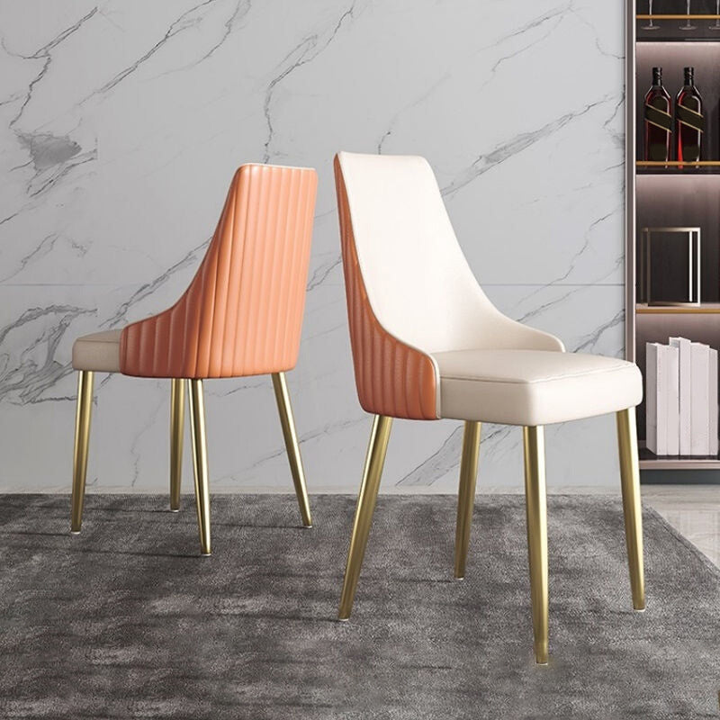 Glam Dining and Accent Chairs Indoor Parsons Curved Side Chair