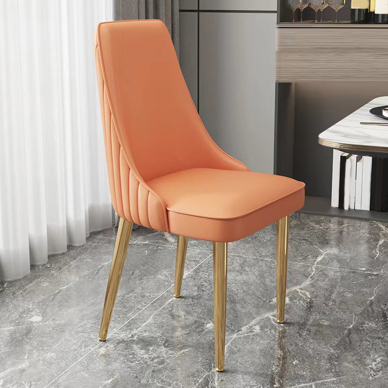 Glam Dining and Accent Chairs Indoor Parsons Curved Side Chair