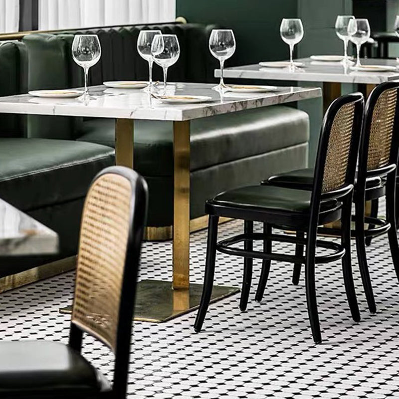 Contemporary Metal Kitchen Dining Side Chair Open Back Dining Side Chair