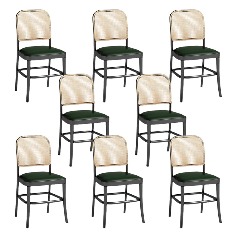 Contemporary Metal Kitchen Dining Side Chair Open Back Dining Side Chair