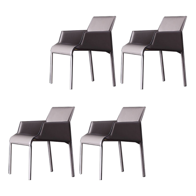 Home Faux Leather Side Chair Dining Room Parsons Dining Armchair