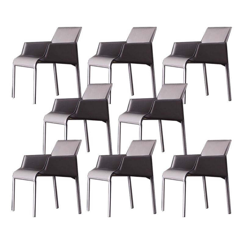 Home Faux Leather Side Chair Dining Room Parsons Dining Armchair