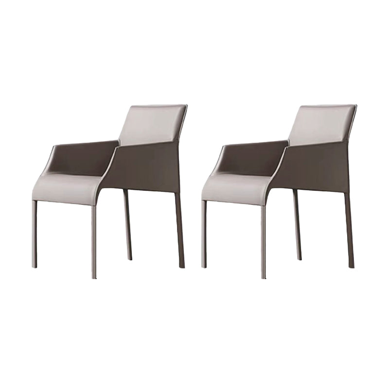 Home Faux Leather Side Chair Dining Room Parsons Dining Armchair