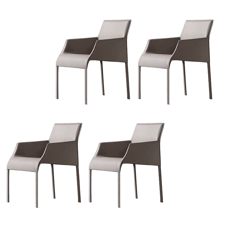 Home Faux Leather Side Chair Dining Room Parsons Dining Armchair