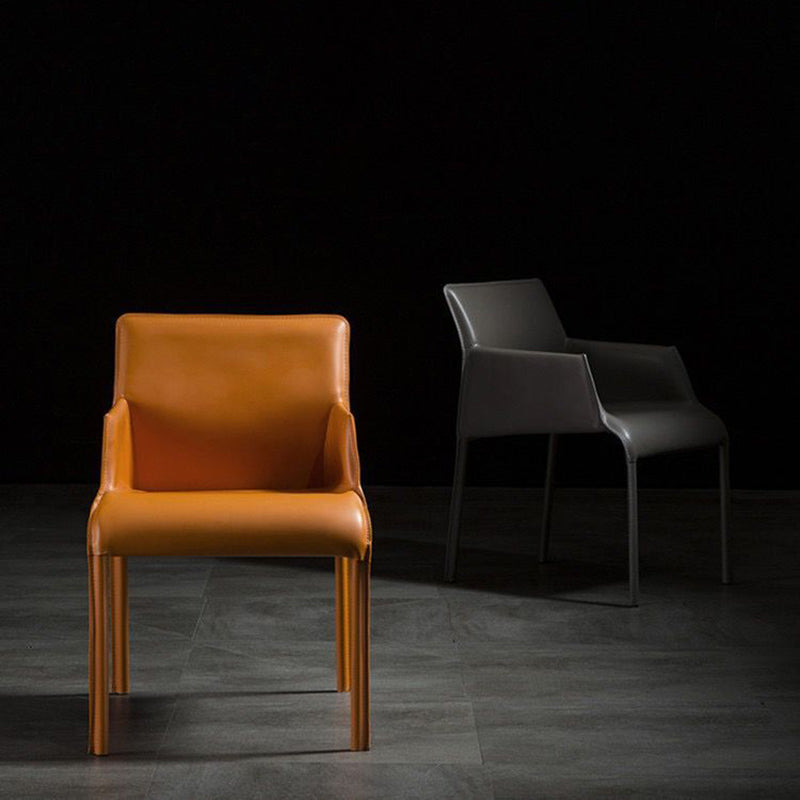 Home Faux Leather Side Chair Dining Room Parsons Dining Armchair