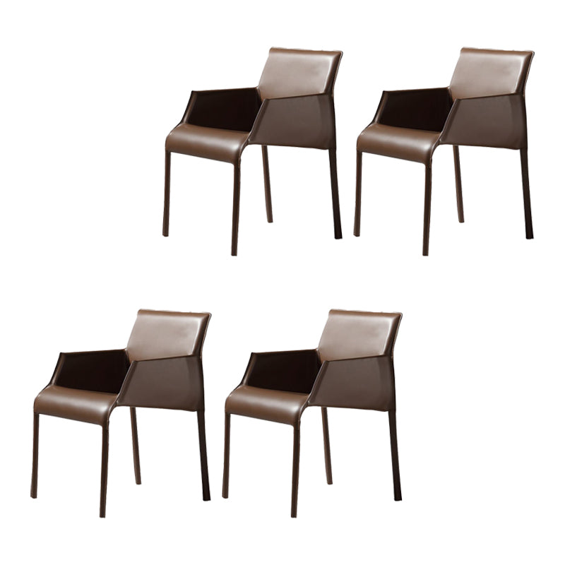 Home Faux Leather Side Chair Dining Room Parsons Dining Armchair