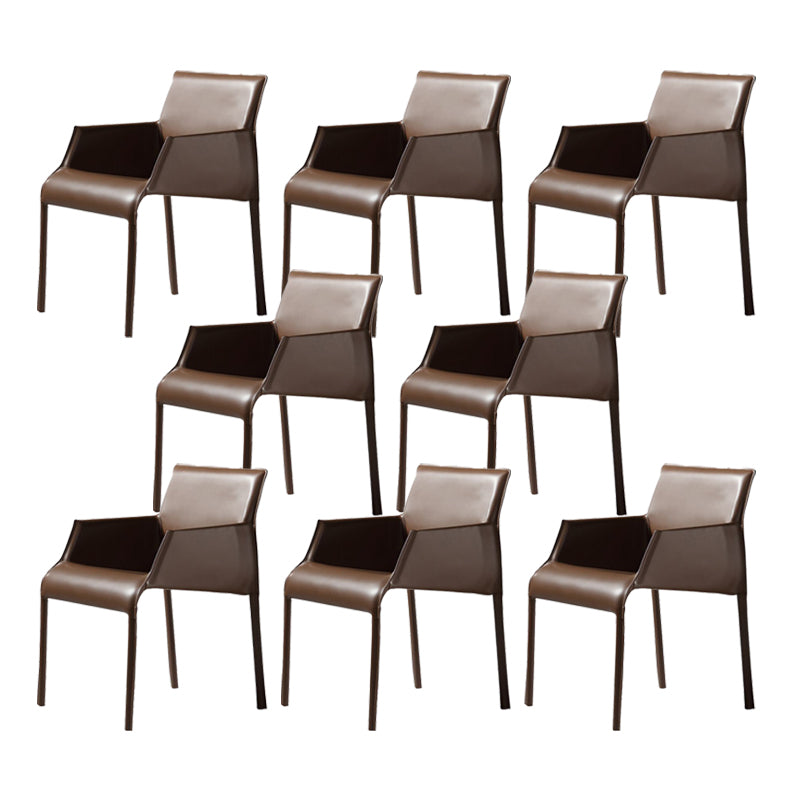 Home Faux Leather Side Chair Dining Room Parsons Dining Armchair