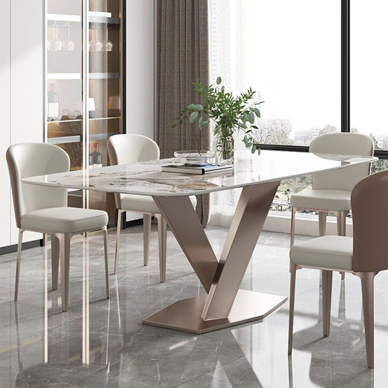 Faux Leather Side Chair Contemporary Armless Kitchen Dining Side Chair