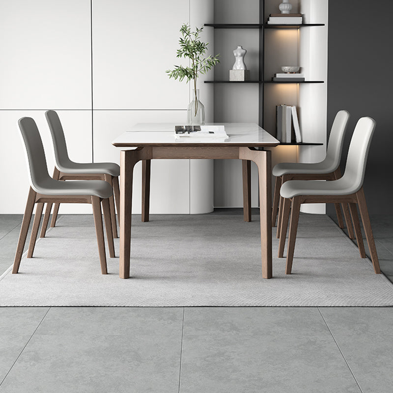 Faux Leather Modern Side Chair Parsons Chair with Upholstered