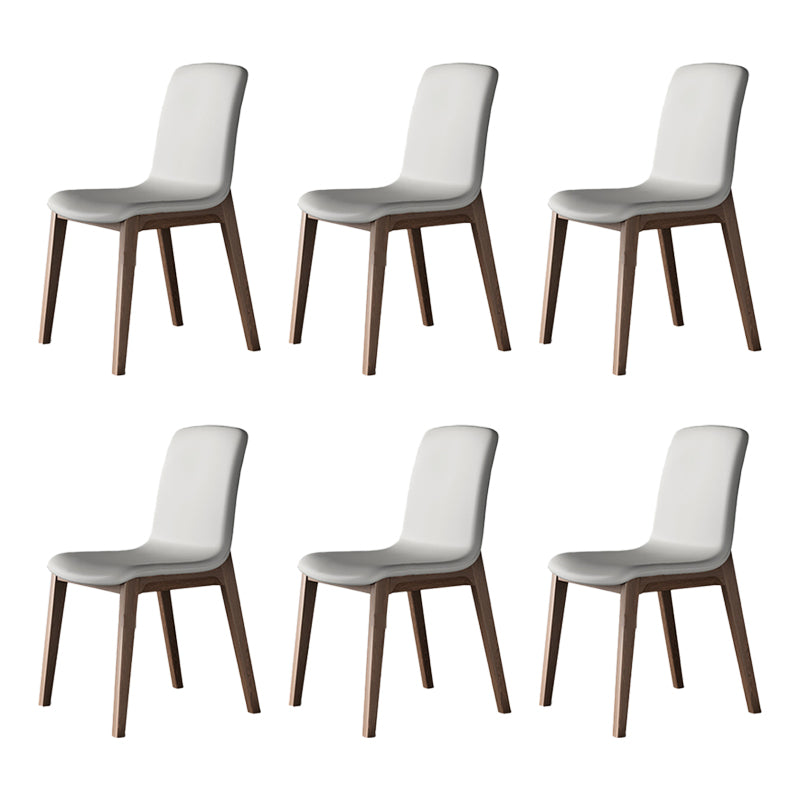 Faux Leather Modern Side Chair Parsons Chair with Upholstered