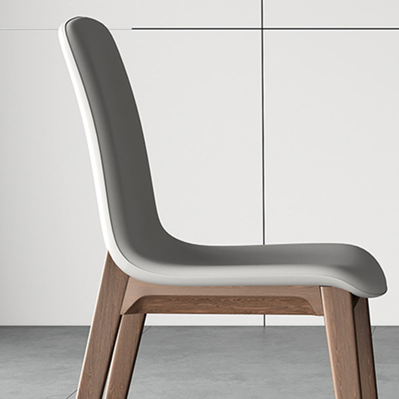 Faux Leather Modern Side Chair Parsons Chair with Upholstered