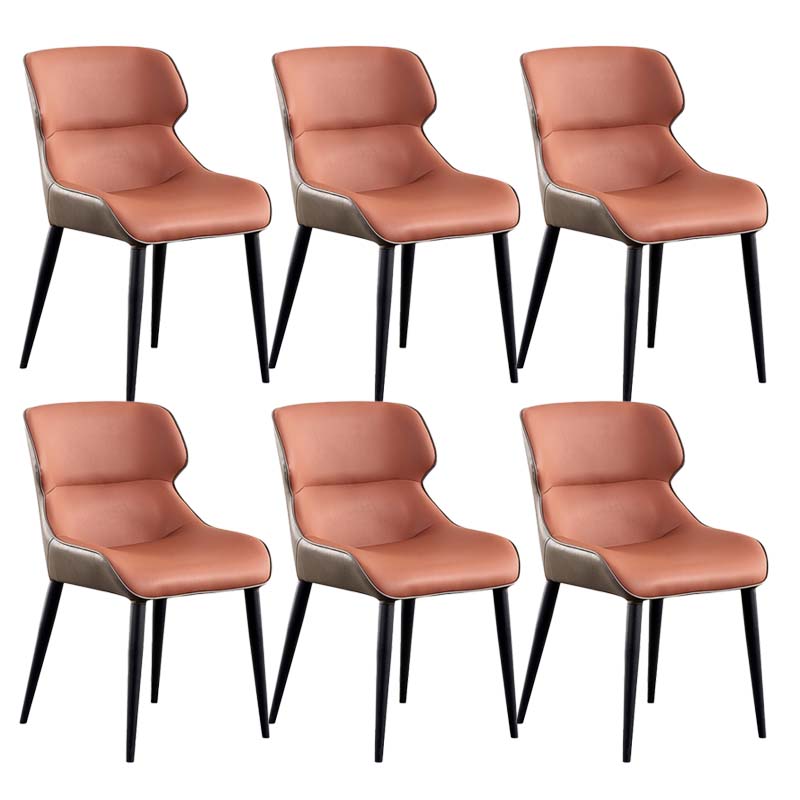 Faux Leather Kitchen Dining Side Chairs Wingback Side Chairs