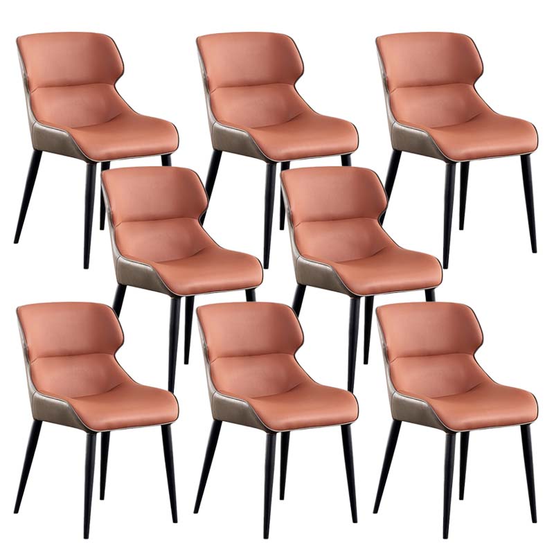 Faux Leather Kitchen Dining Side Chairs Wingback Side Chairs
