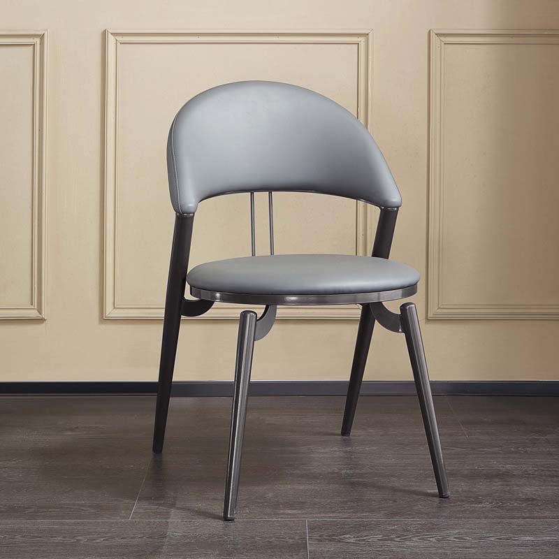Armless Upholstered Dining Chairs Faux Leather Kitchen Dining Side Chair