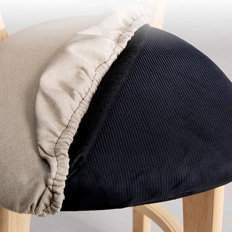 Industrial Armless Backrest Counter Stool Wood Bar Stool with Pedal for Cafe