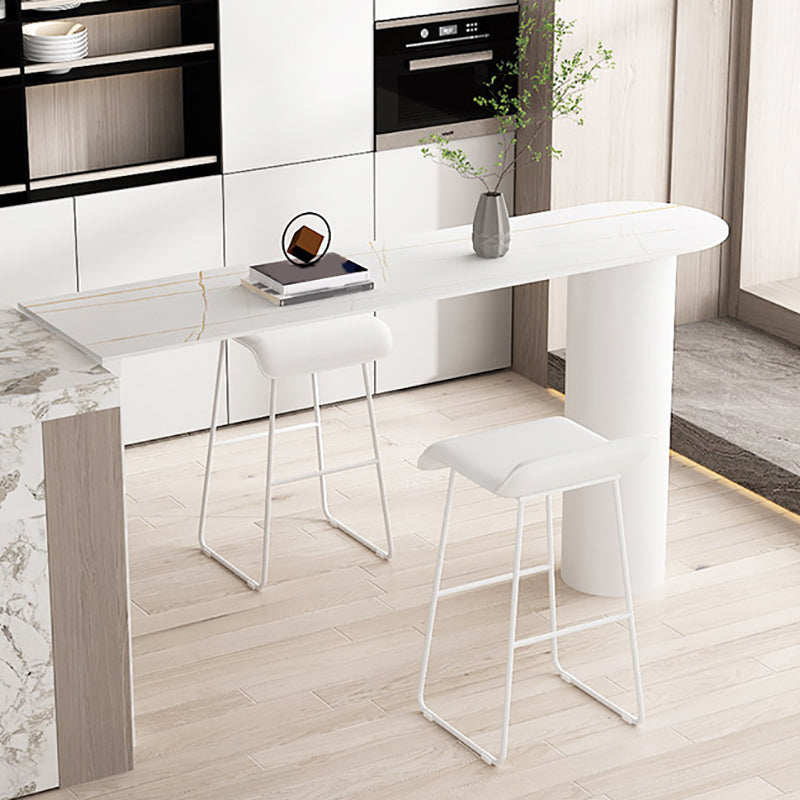 Leather Bar Stool Modern Backless Counter Stool for Home Use