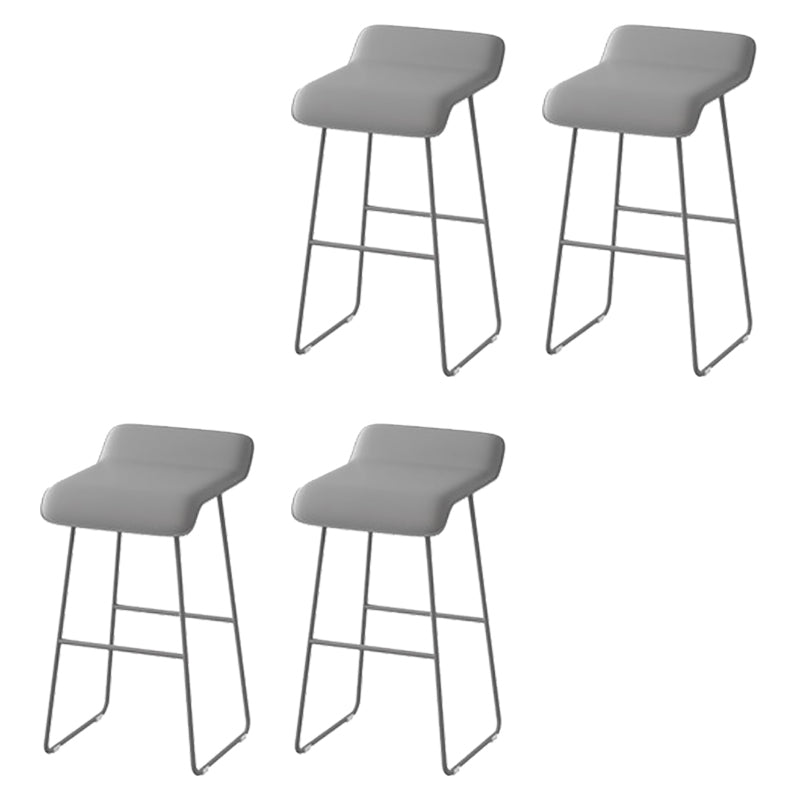 Leather Bar Stool Modern Backless Counter Stool for Home Use