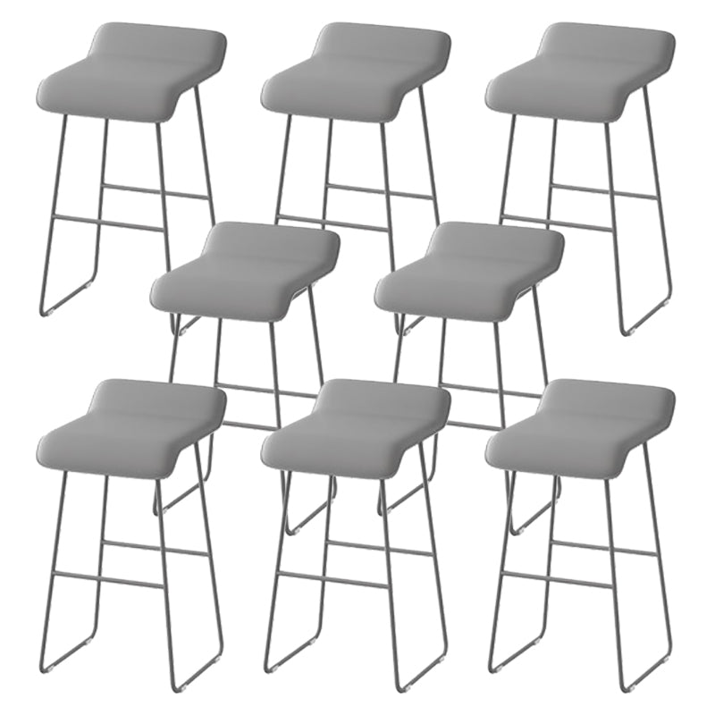 Leather Bar Stool Modern Backless Counter Stool for Home Use