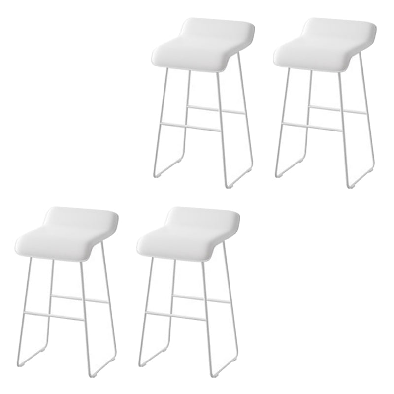 Leather Bar Stool Modern Backless Counter Stool for Home Use