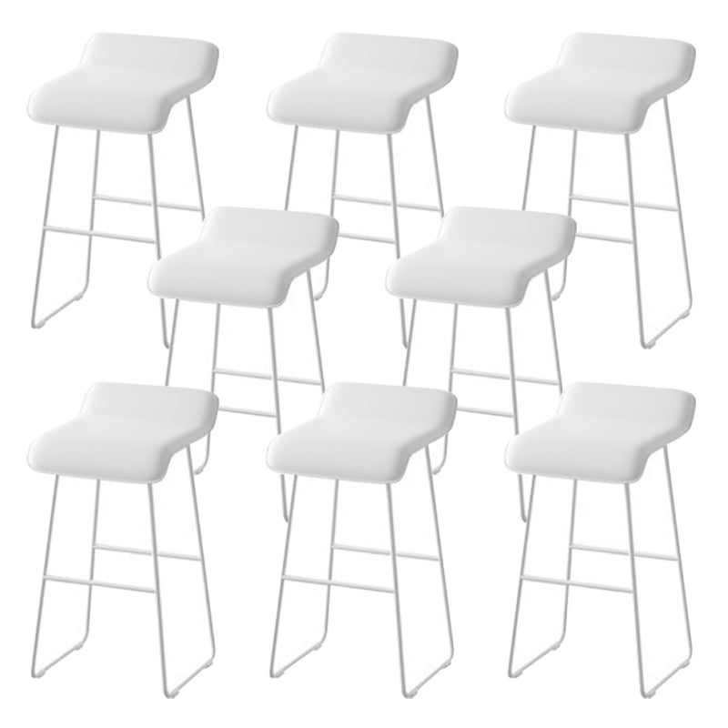 Leather Bar Stool Modern Backless Counter Stool for Home Use