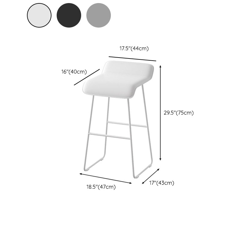 Leather Bar Stool Modern Backless Counter Stool for Home Use