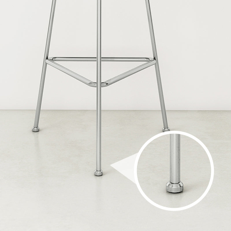 Modern Armless Backless Counter Stool Oak Wood Bar Stool with Pedal for Cafe