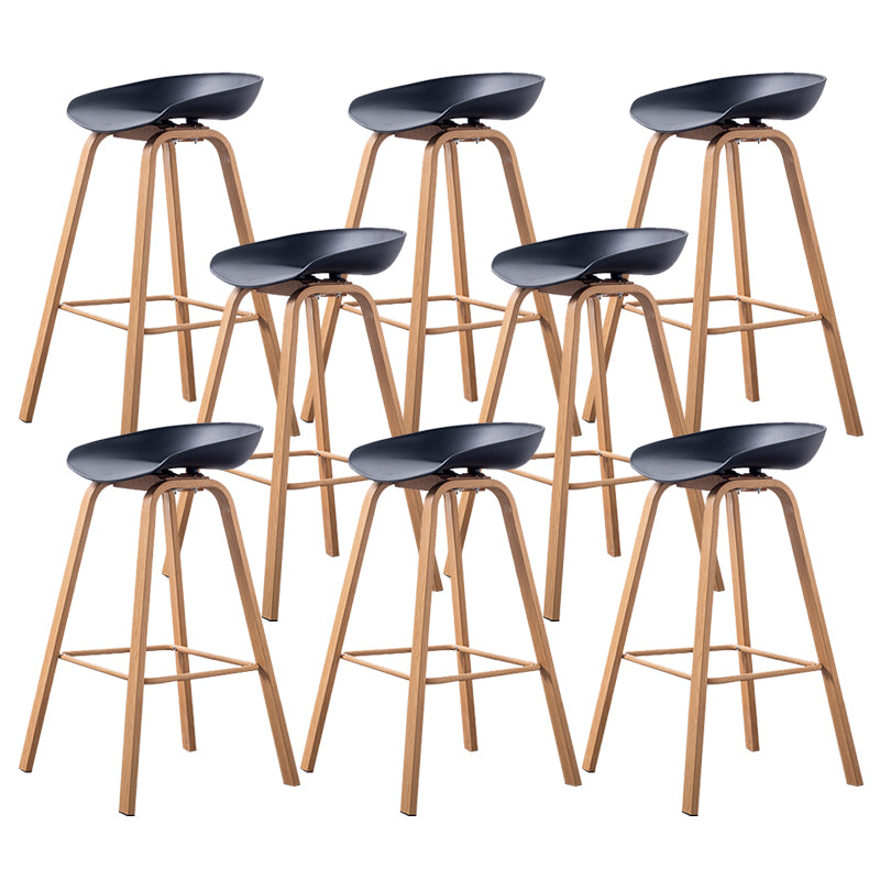 Industrial Armless Backrest Counter Stool Iron Bar Stool with Acrylic Seat for Cafe