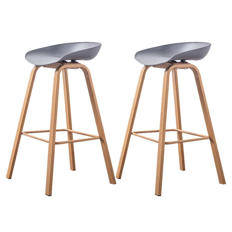 Industrial Armless Backrest Counter Stool Iron Bar Stool with Acrylic Seat for Cafe