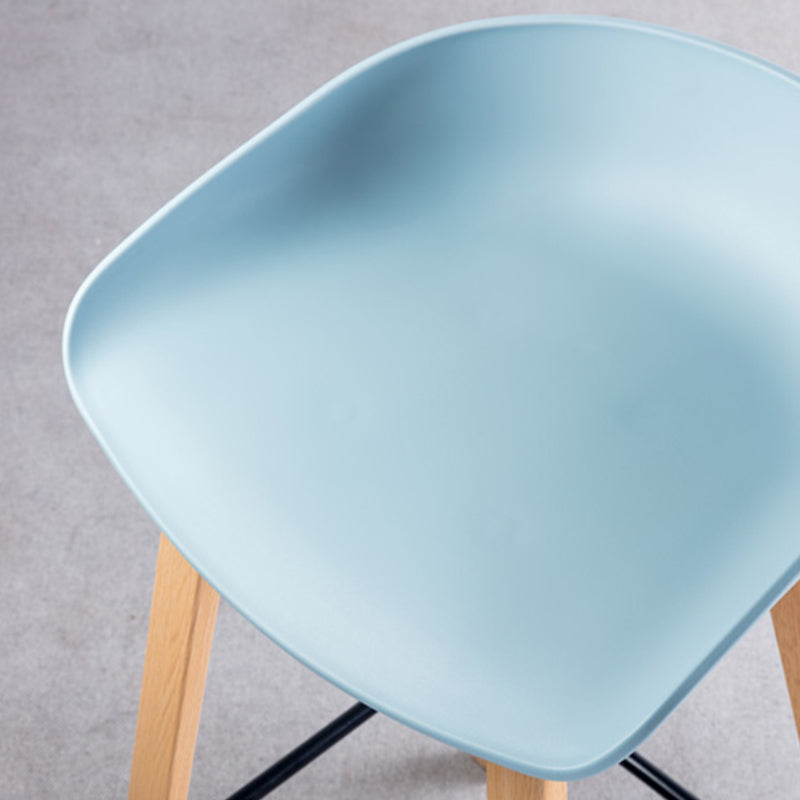 Industrial Armless Backrest Counter Stool Iron Bar Stool with Acrylic Seat for Cafe