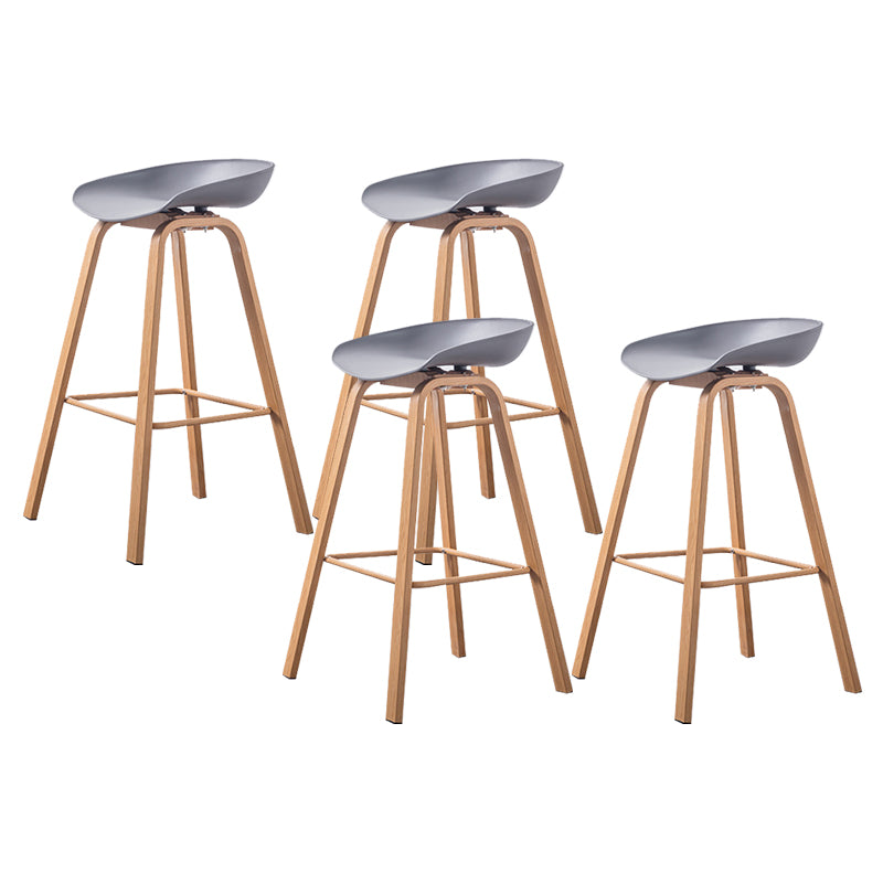 Industrial Armless Backrest Counter Stool Iron Bar Stool with Acrylic Seat for Cafe