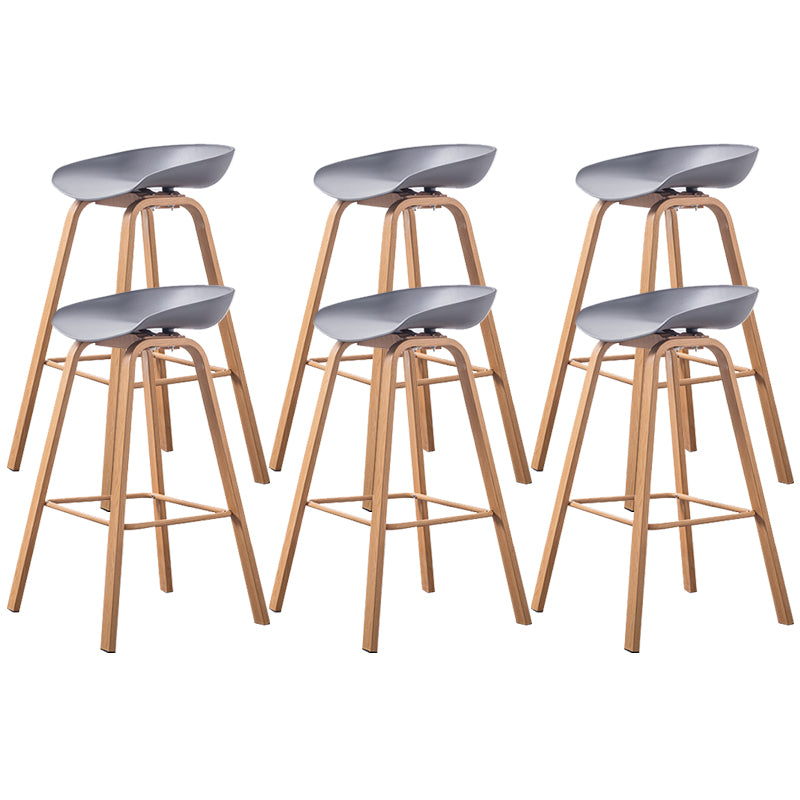 Industrial Armless Backrest Counter Stool Iron Bar Stool with Acrylic Seat for Cafe