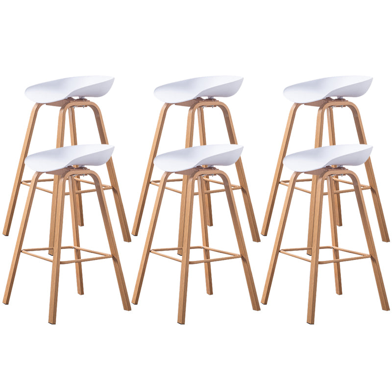 Industrial Armless Backrest Counter Stool Iron Bar Stool with Acrylic Seat for Cafe