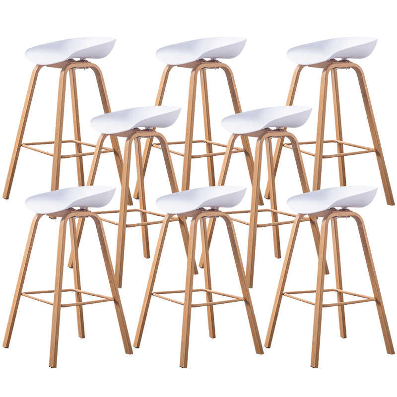 Industrial Armless Backrest Counter Stool Iron Bar Stool with Acrylic Seat for Cafe