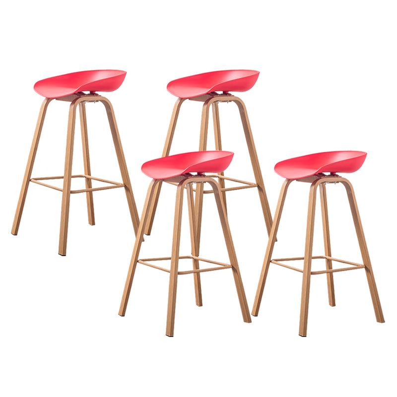 Industrial Armless Backrest Counter Stool Iron Bar Stool with Acrylic Seat for Cafe