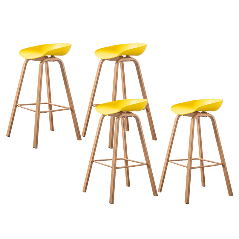 Industrial Armless Backrest Counter Stool Iron Bar Stool with Acrylic Seat for Cafe