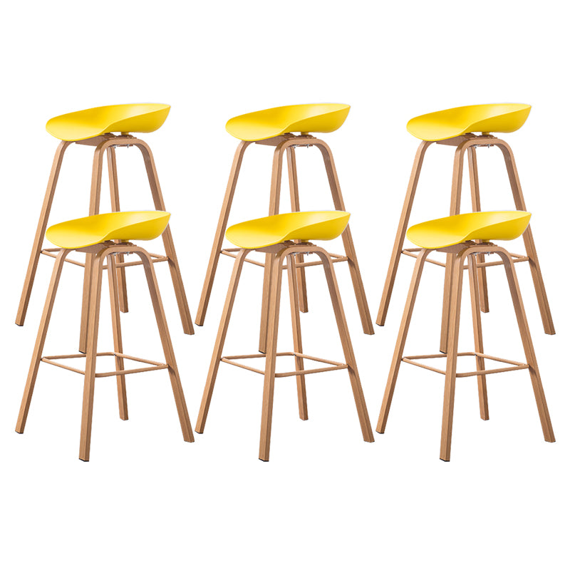 Industrial Armless Backrest Counter Stool Iron Bar Stool with Acrylic Seat for Cafe