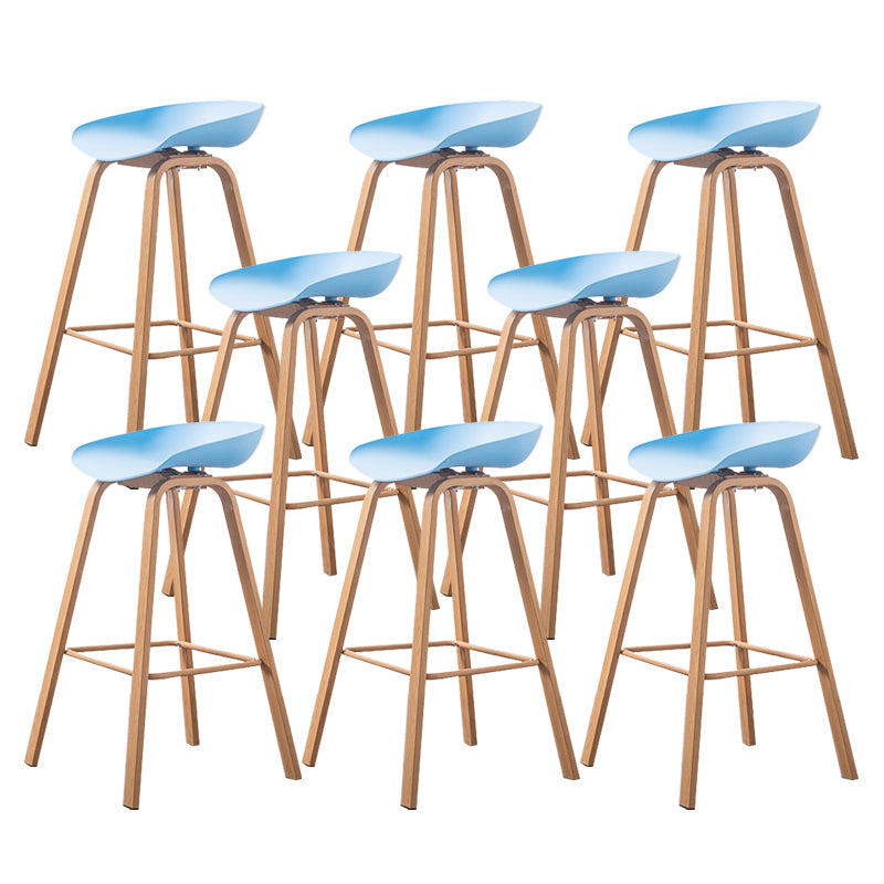 Industrial Armless Backrest Counter Stool Iron Bar Stool with Acrylic Seat for Cafe