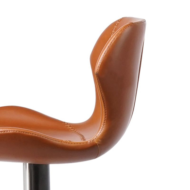 Leather Bar Stool Adjustable Low Back Counter Stool for Bristol