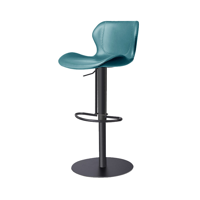Leather Bar Stool Adjustable Low Back Counter Stool for Bristol