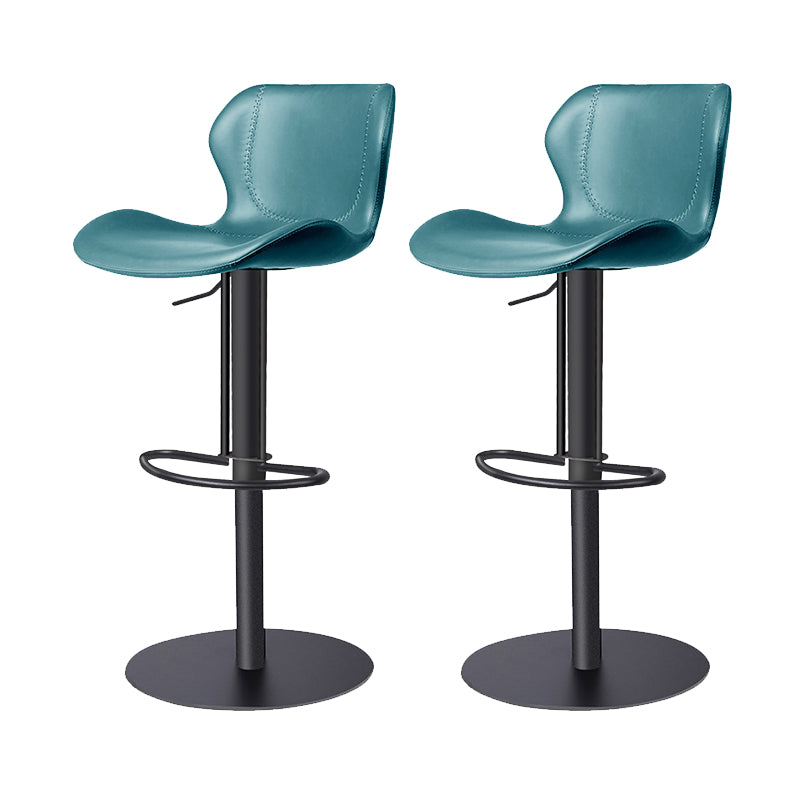 Leather Bar Stool Adjustable Low Back Counter Stool for Bristol