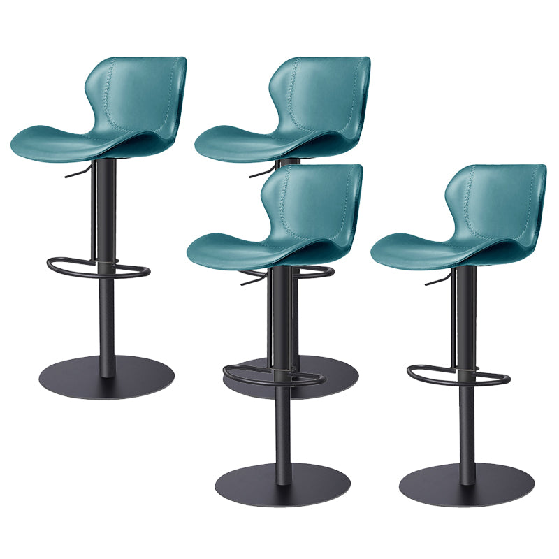 Leather Bar Stool Adjustable Low Back Counter Stool for Bristol