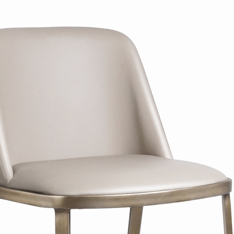 Glam Leather Bar Stool Backrest Gold Frame Counter Stool for Bristol