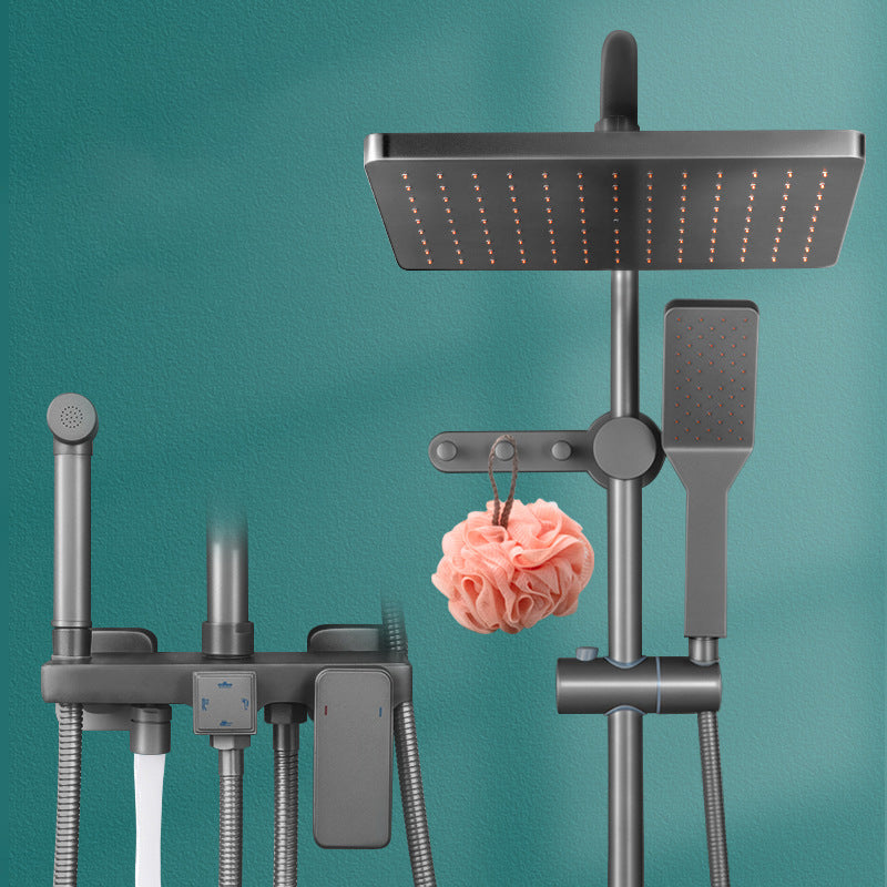 Shower System Square Adjustable Spray Pattern Massage Jet Shower System