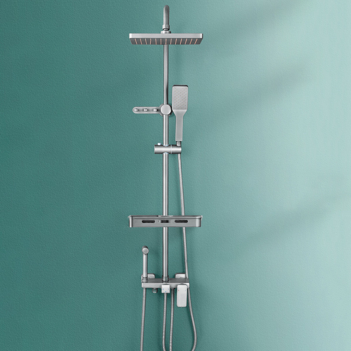 Shower System Square Adjustable Spray Pattern Massage Jet Shower System