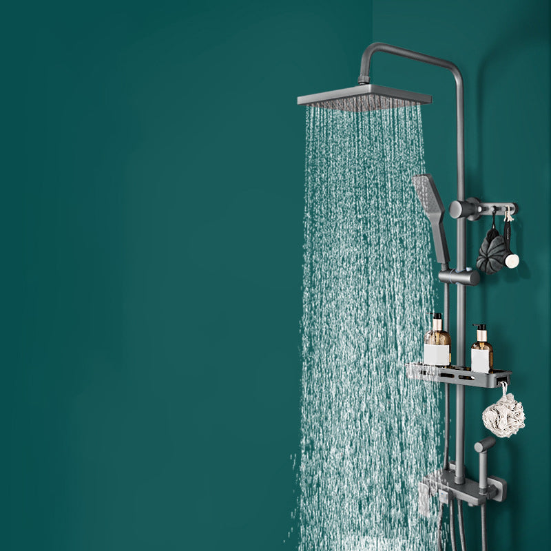 Shower System Square Adjustable Spray Pattern Massage Jet Shower System